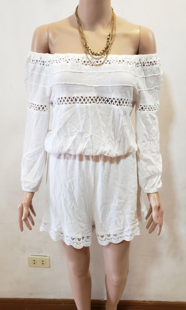 Charlotte russe white romper top