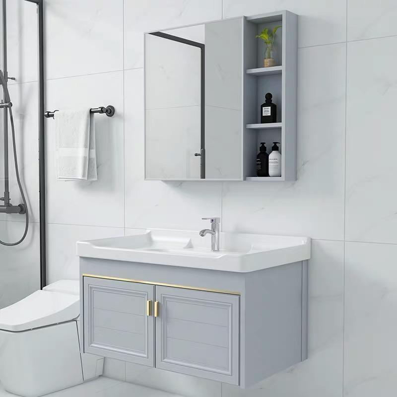 Classic Bathroom Vanity Basin Mirror Mixer Tap Set Furniture