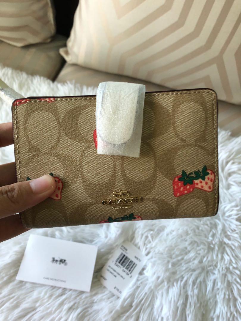 strawberry wallet coach