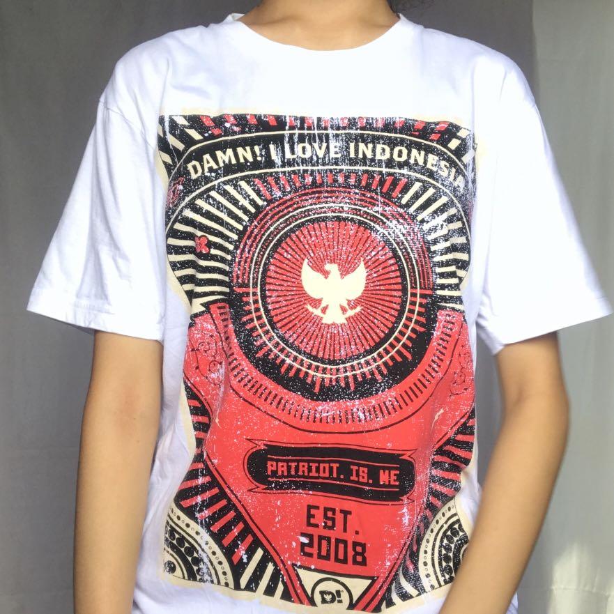 T shirt damn online i love indonesia