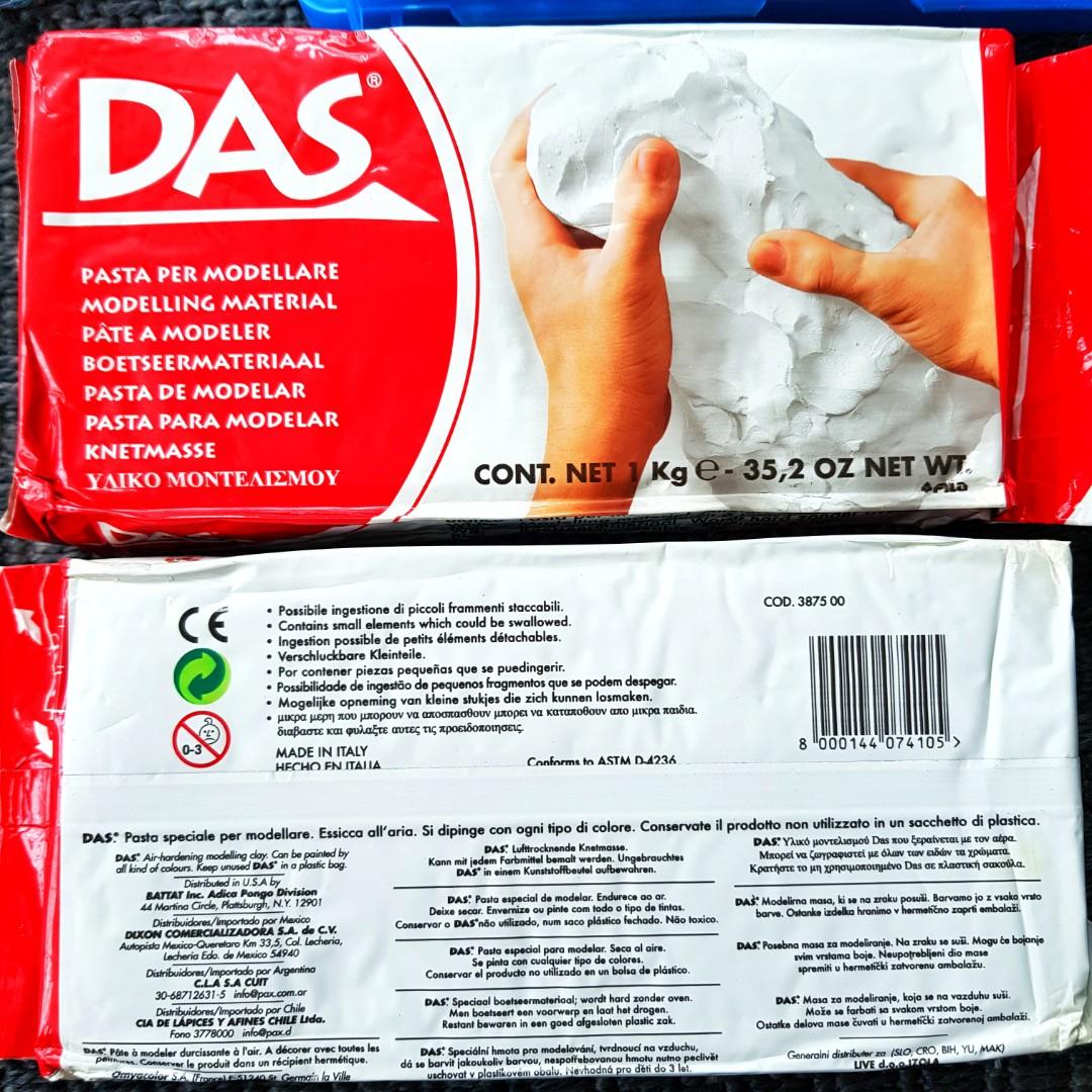 das 1kg white modelling clay