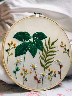 Embroidery hoop wall art