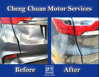 Express dent repair and spray paint