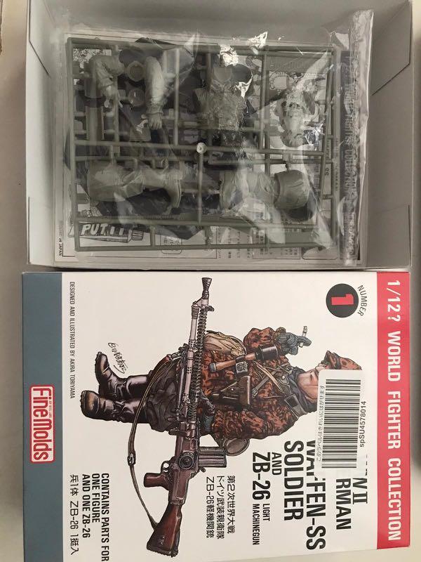 Fine Molds FT1 WWII German Waffen-SS Soldier and ZB-26 1/12 Scale