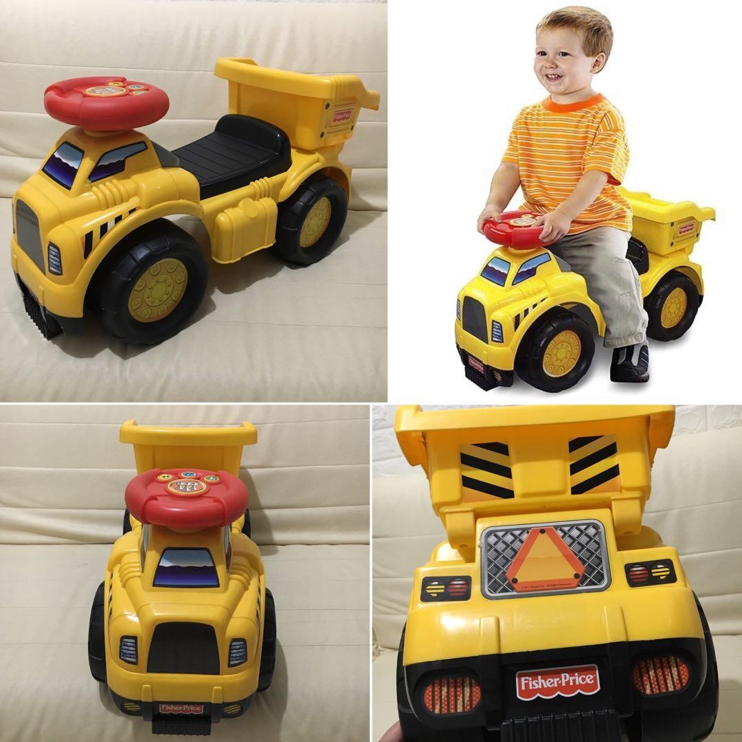 fisher price dump truck ride on