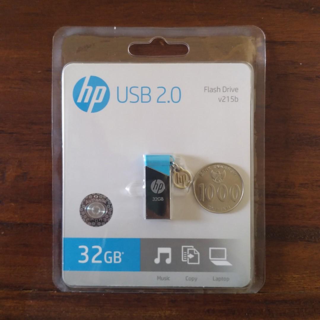 Flashdisk hp USB Flash Drive v215b 32GB Original, Elektronik, Komputer