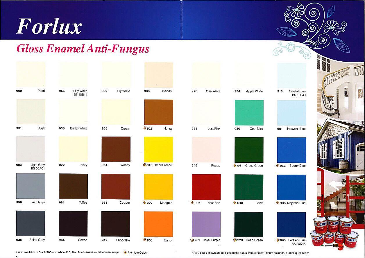 Focus paint colour chart, Everything Else on Carousell