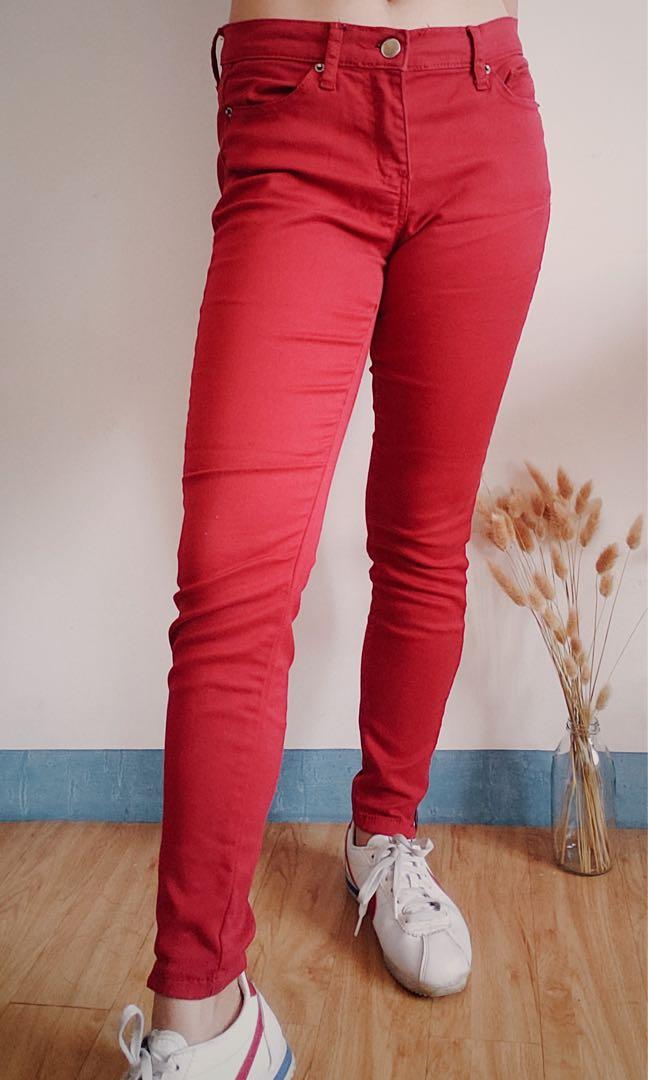 red skinny jeans forever 21