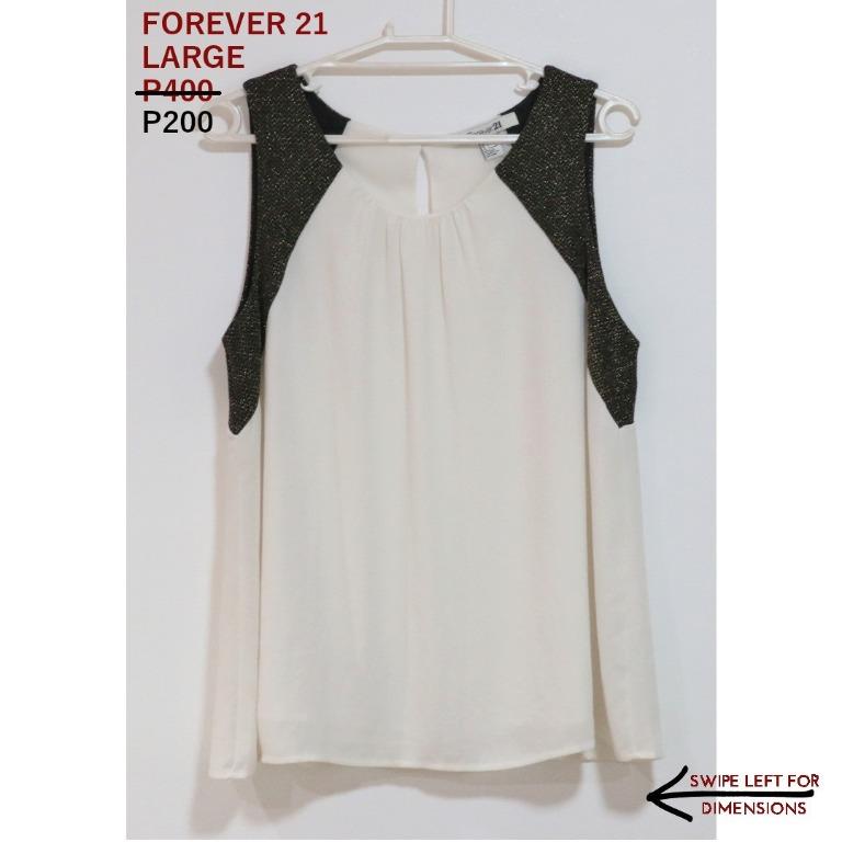 black sleeveless top forever 21