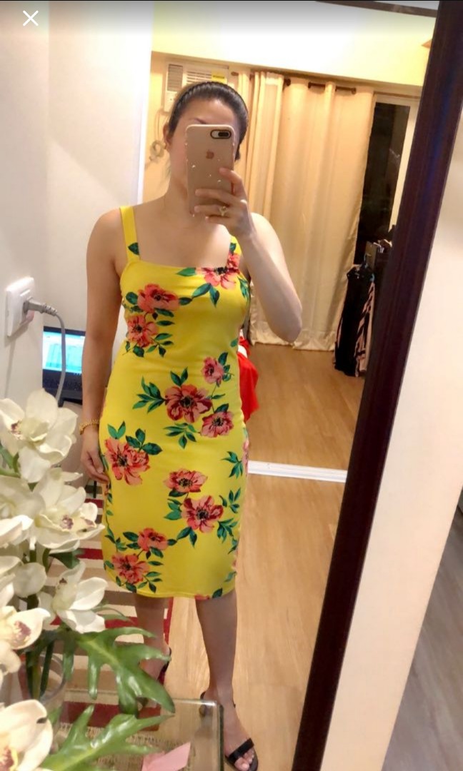 Forever 21 Yellow Floral Dress Women S Fashion Clothes Dresses Skirts On Carousell