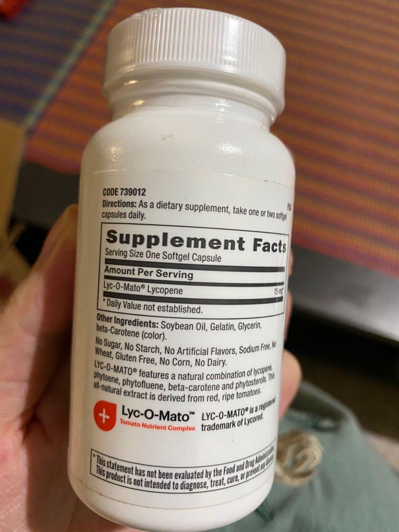 GNC Lycopene 15 mg, Health & Nutrition, Health Supplements, Vitamins