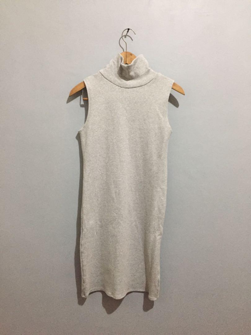 Gray Sleeveless Turtleneck Dress (Category: Dresses) located in Pasig City. Submitted by shophefty (Listing ID 1016329118, Image 2). Description: Gray Sleeveless Turtleneck Dress Item is in excellent condition. Never been used. Rfs: decluttering.