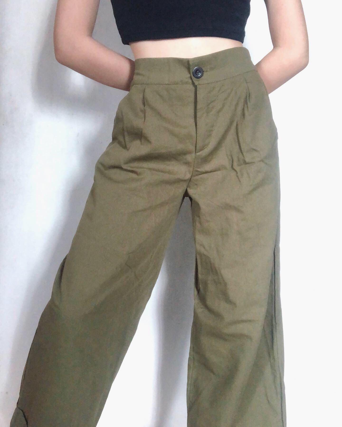 Army green khaki pants