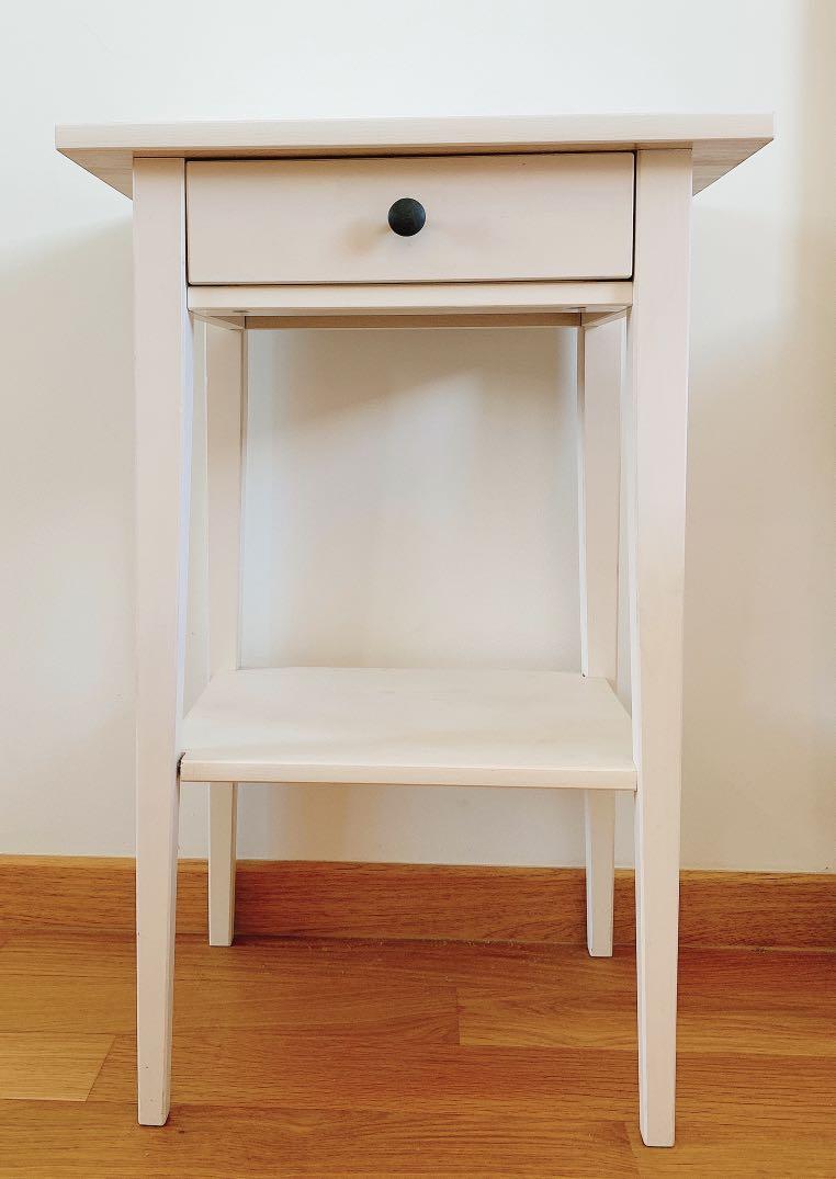 IKEA Bedside Table with glass decorations, Furniture & Home Living