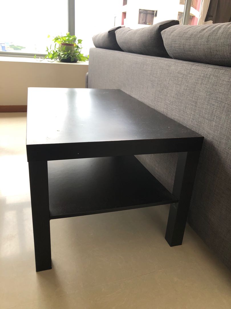 IKEA black coffee table, Furniture & Home Living, Furniture, Tables