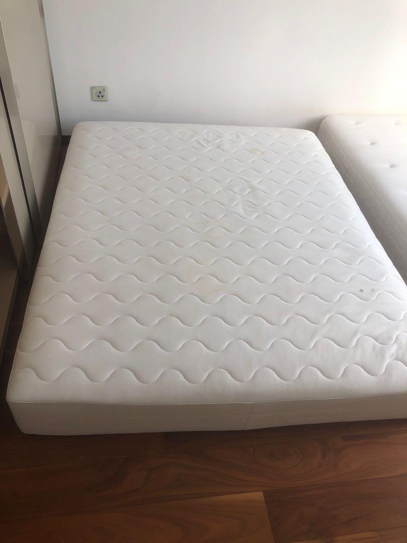 IKEA espevar bed mattress base queen free mattress, Furniture & Home
