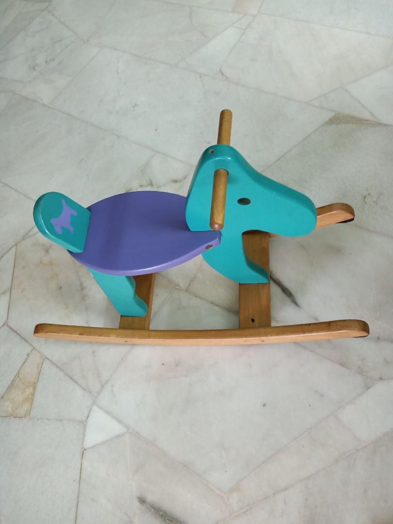 ikea wooden rocking horse