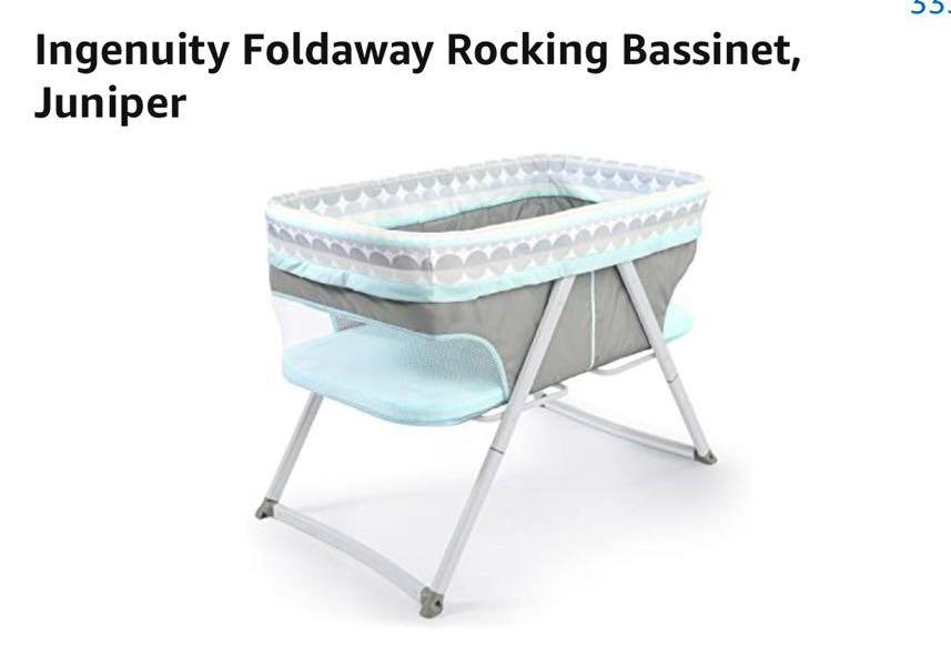 ingenuity foldaway rocking bassinet juniper
