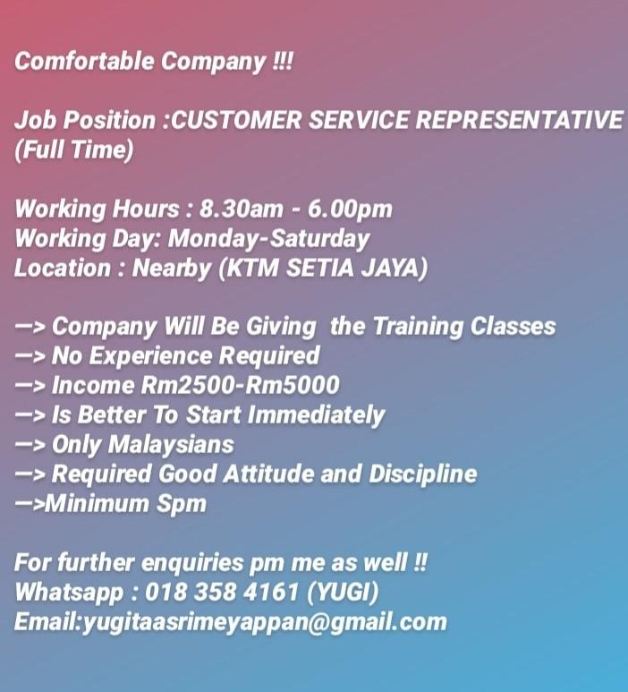 Jawatan Kosong Jobs Full Time Sales Retail Marketing On Carousell