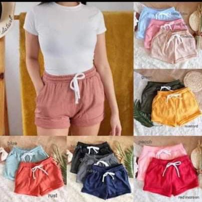 womens white jogger shorts