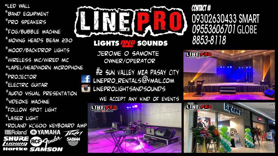 Lights and Sounds Rental (Category: Soundbars, Speakers & Amplifiers) located in Pasay City. Submitted by michmonteros (Listing ID 1016248002, Image 1). Description: 🇲🇽 -Branded Equipment -Affordable and quality Services we offer: -Lights and sounds -Led wall P3 -Roland KC600 Keyboard amp -Drumset Ludwig Element -Band Equipment -Lights Effect -Projector -Wireless Microphone -Lapel/Headworn Microphone -Drum Microphone Kit -Condenser microphone -