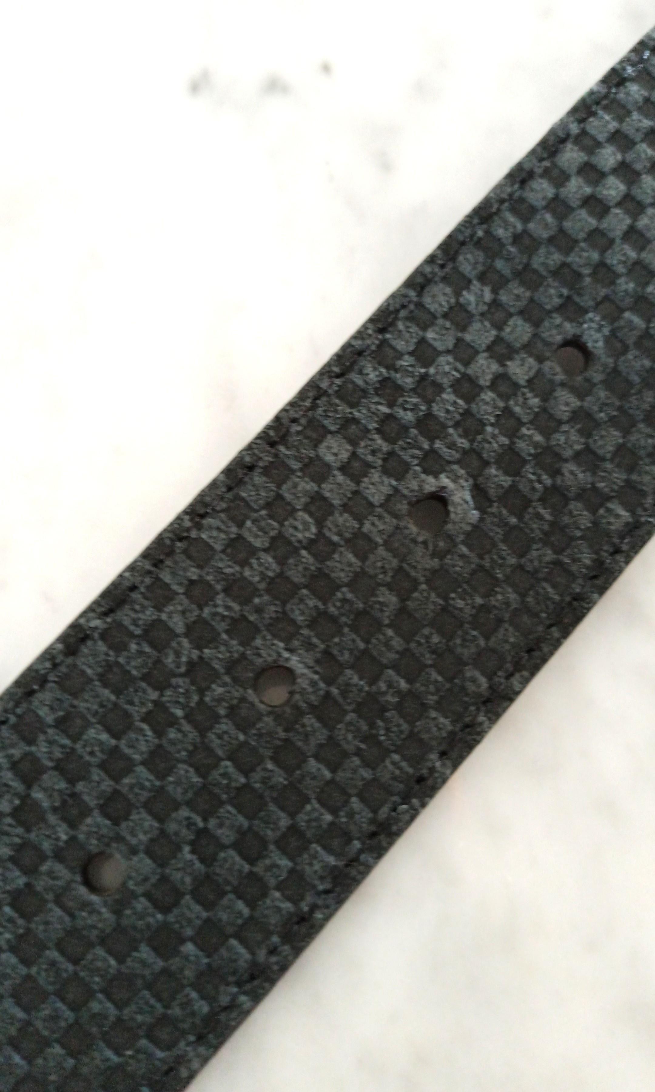 Louis Vuitton LV Initiales Silver Buckle Reversible Belt Damier Graphite  40mm Black Lining for Men