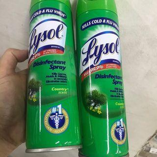 Lysol disinfectant spray 170g 355 each minimum of 2 per order