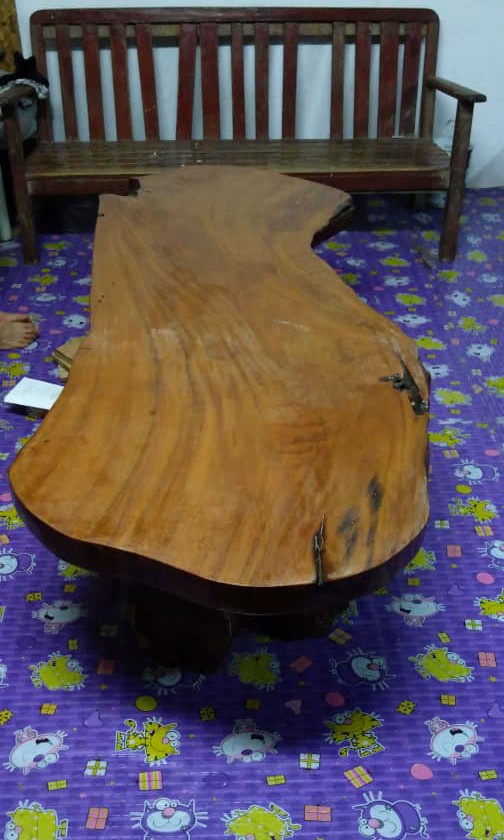 Meja Kopi Kayu Belian Home Furniture Furniture On Carousell