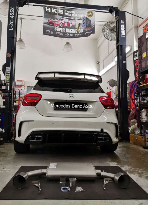 Mercedes a200 outlet exhaust