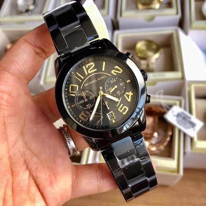 MK MERCER BLACK AUTHENTIC WATCH