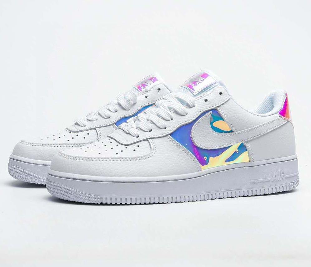 purple holographic air force 1