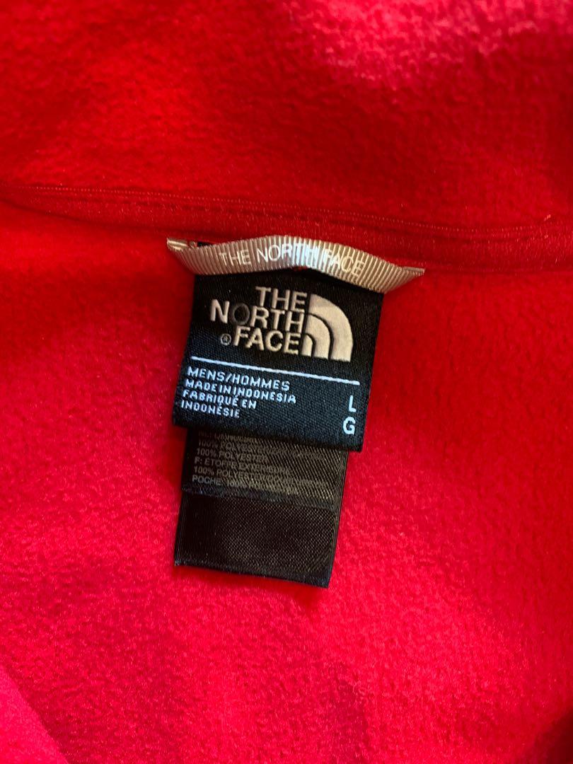 Red north face fleece jacket online