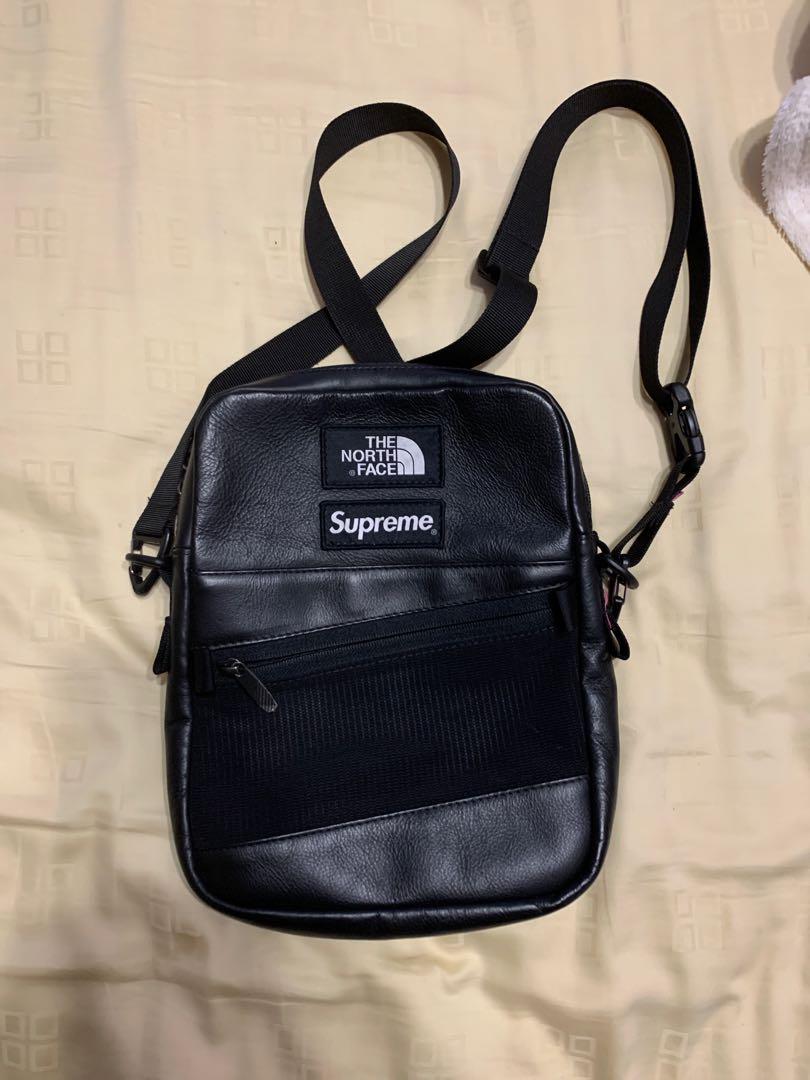 The North Face X Supreme Leather Sling Shoulder Bag IPad Size, Luxury ...