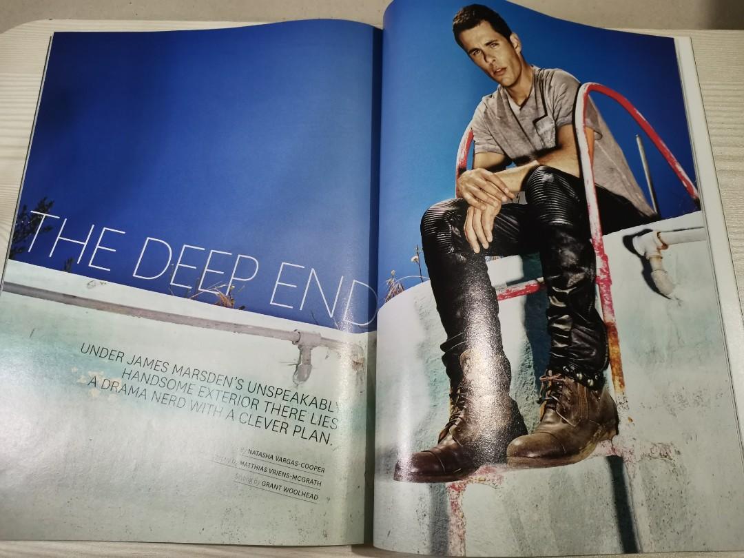 Out Magazine : The Fall Preview Issue |James Marsden (Category: Magazines) located in Valenzuela. Submitted by wpph20 (Listing ID 1016360266, Image 3). Description: Out Magazine : The Fall Preview Issue. - September 2013. On the cover, James Marsden James Paul Marsden is an American actor, singer, and former model. Marsden began his acting career guest starring in the television shows Saved by the Bell: The New Class, Touched by an Angel, and Par