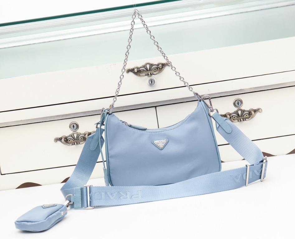 Prada bag nylon blue sale
