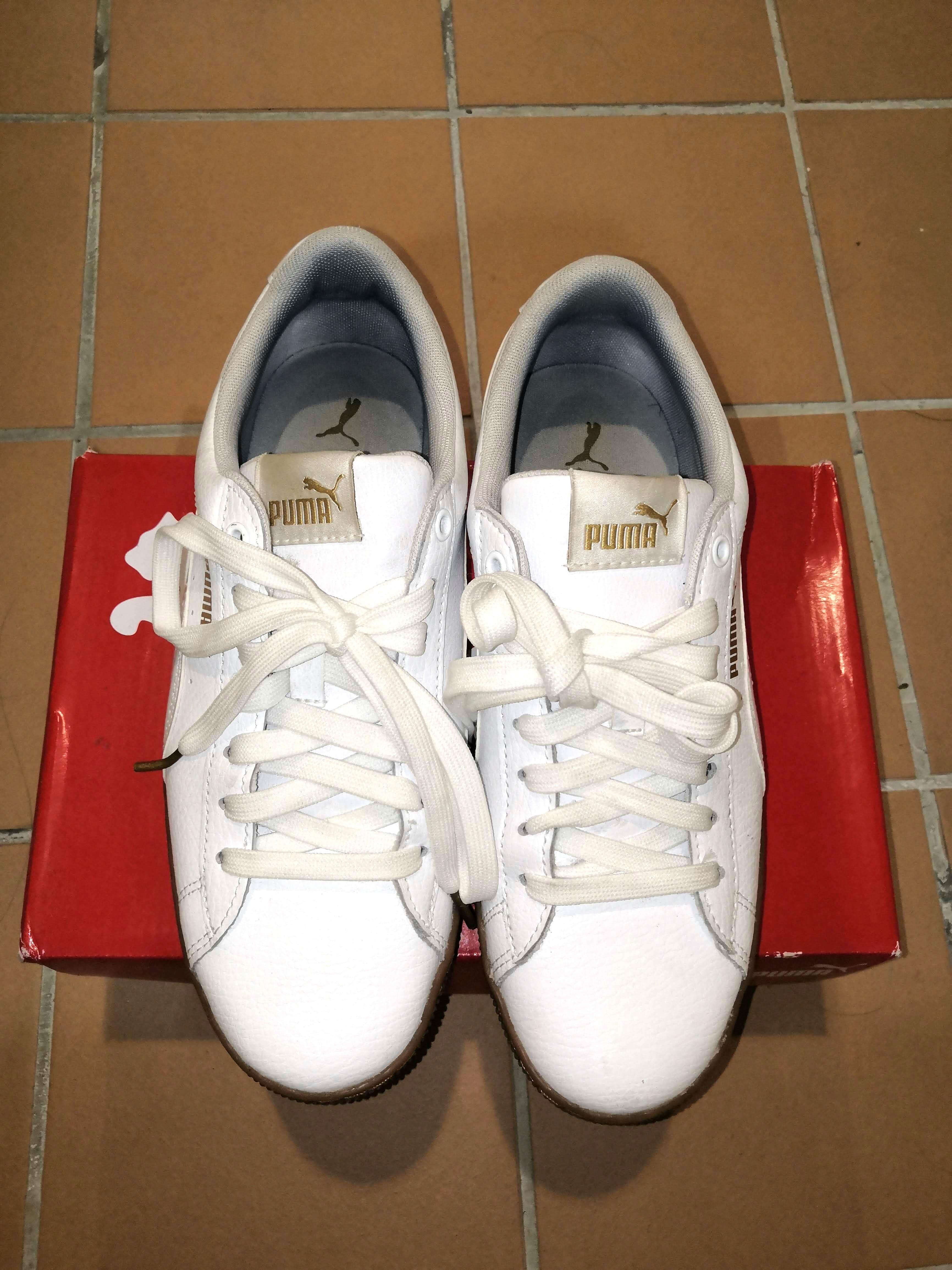 Puma platform basket white store