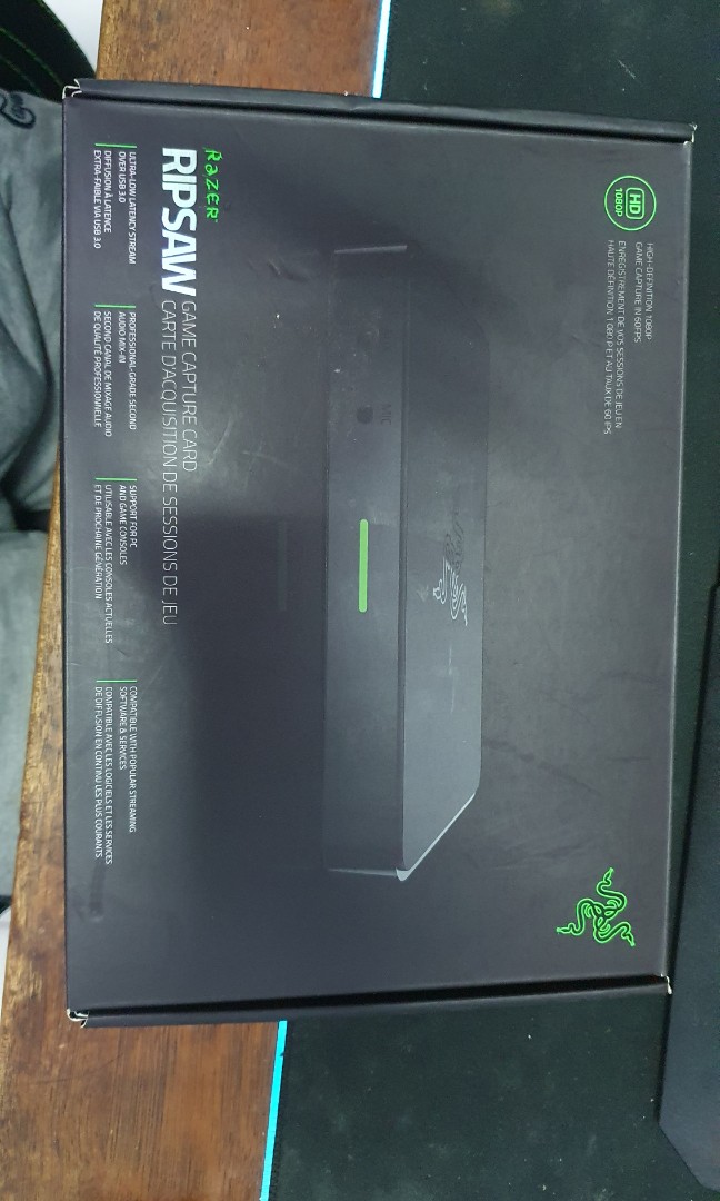 Razer Ripsaw 2016 1080p Computers Tech Parts Accessories On Carousell 1080p game capture in 60fps once you have the drivers installed, you use the ripsaw just like you would a webcam in your streaming software. carousell