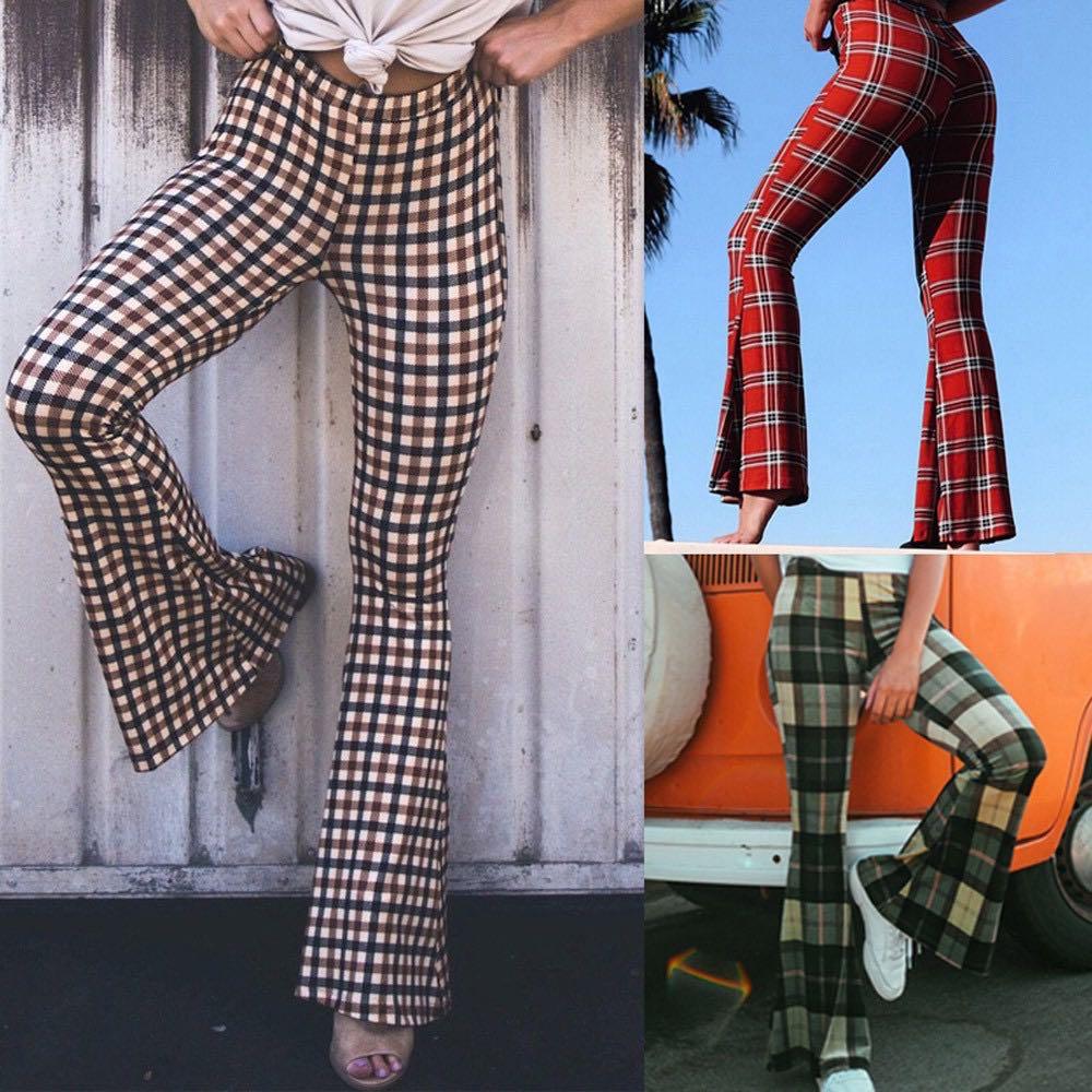 checkered bell bottoms