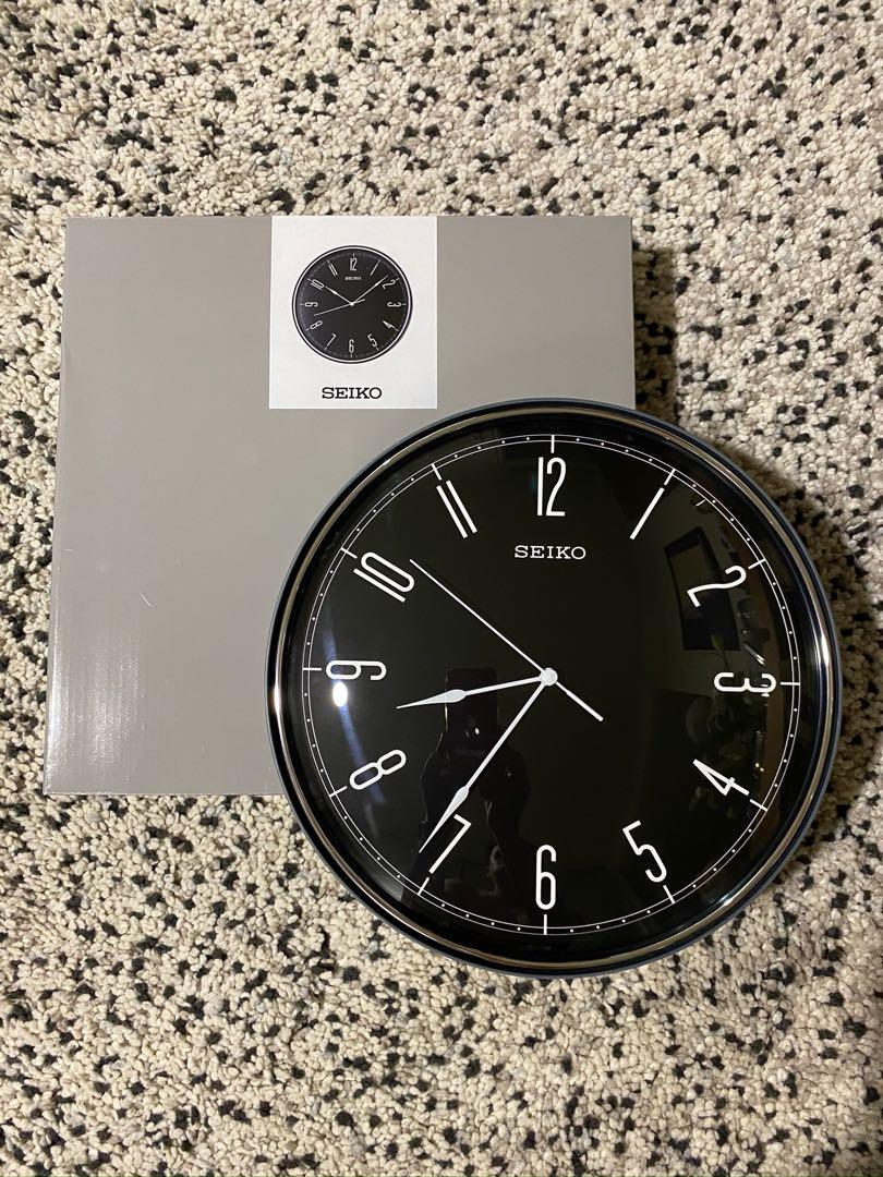 Sale Offer Seiko Classy Black Wall Clock Free Delivery , Hobbies & Toys,  Memorabilia & Collectibles, Religious Items on Carousell