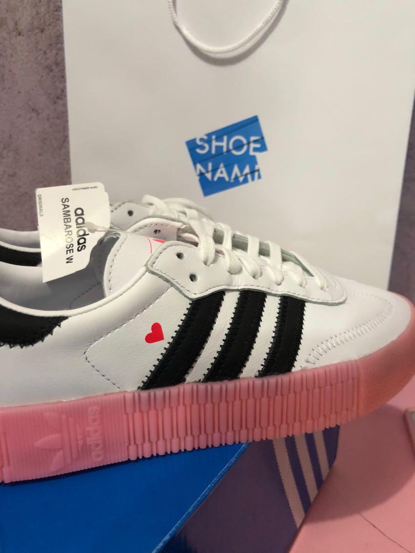 adidas sambarose white black glory pink