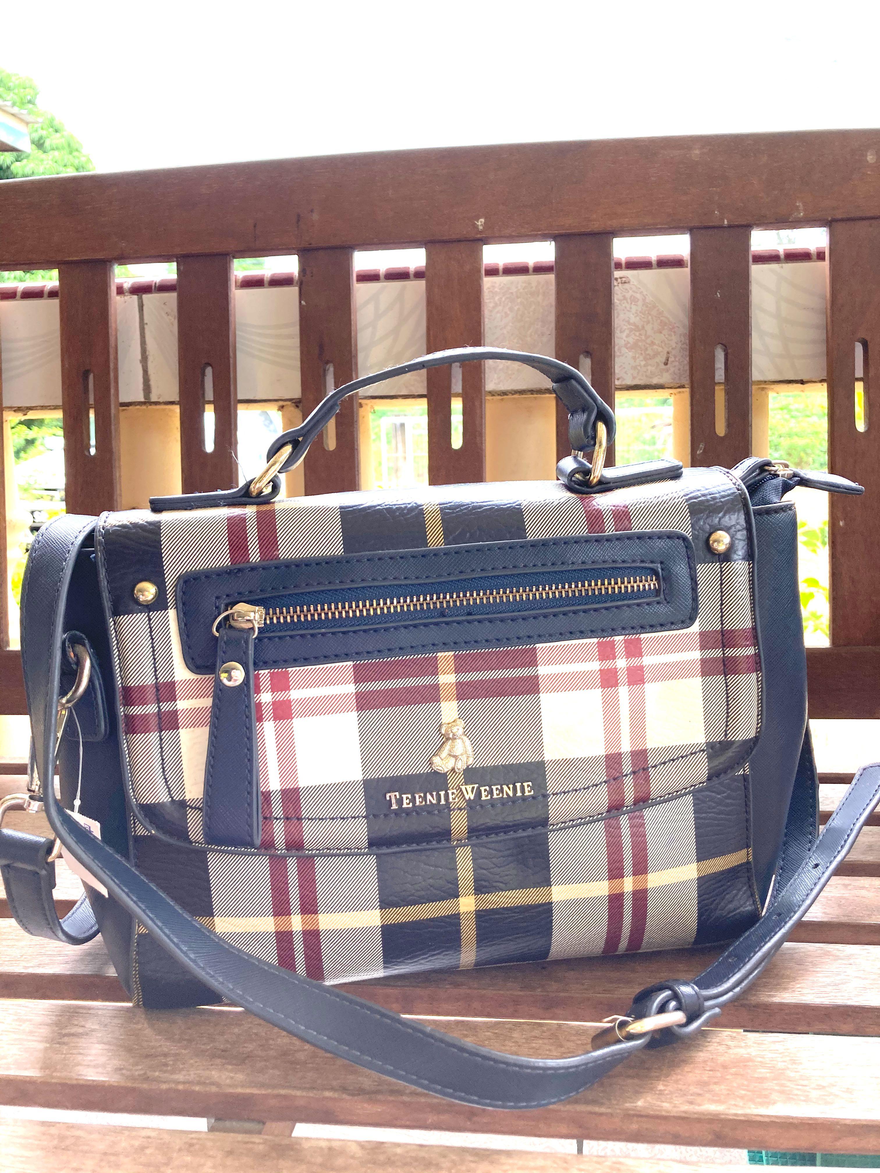 champion tartan sling bag