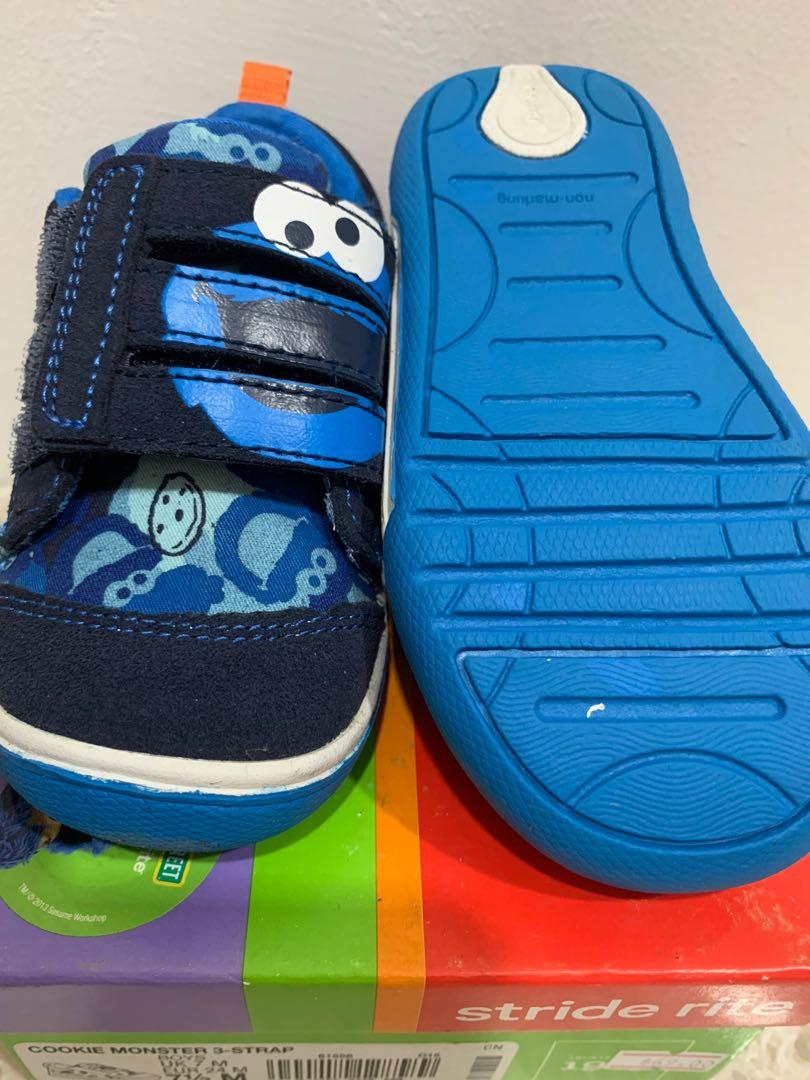 Stride Rite Cookie Monster covered shoes Babies Kids Babies