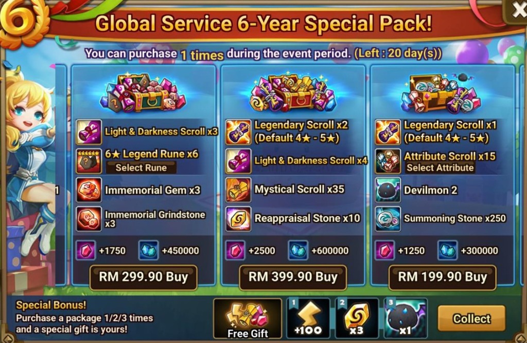 Summoners War 6 Year Special Pack Video Gaming Others On Carousell
