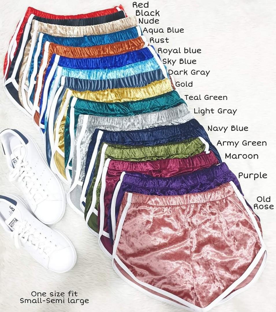 Tiktok Velvet Dolphin Shorts Women S Fashion Clothes Pants Jeans Shorts On Carousell