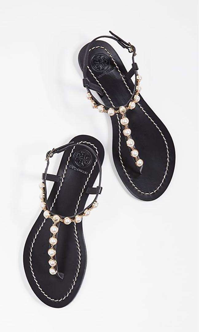 pearl thong sandals