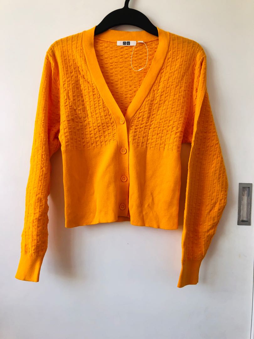 uniqlo yellow cardigan