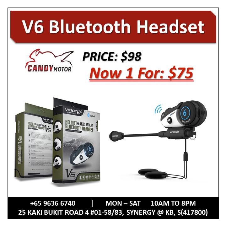 vimoto v6 helmet bluetooth headset