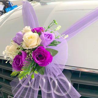[KarftWerks MINIMALIST Package] Wedding/Bridal Car Flower Decoration ~ Wedding/Bridal Car Flower Deco  Wedding Car Bridal Decoration