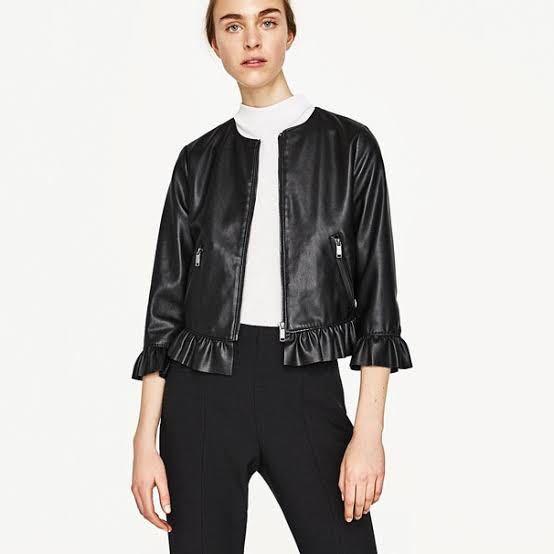 zara frill leather jacket