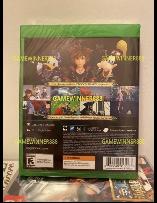 全新XBOX ONE遊戲王國之心3 KINGDOM HEARTS III 美版英文版, 電子遊戲